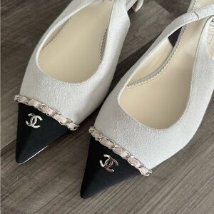 Chanel Women's Black and White Shoes